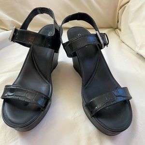 Calvin Klein Jacie black wedge sandals